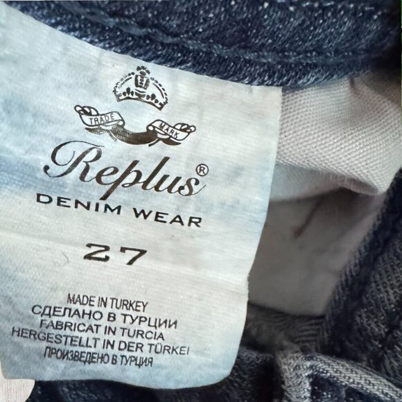 REPLUS Stretch Denim Low Rise Skinny Distressed Denim Jeans Made In Turkey 27 - Picture 5 of 8
